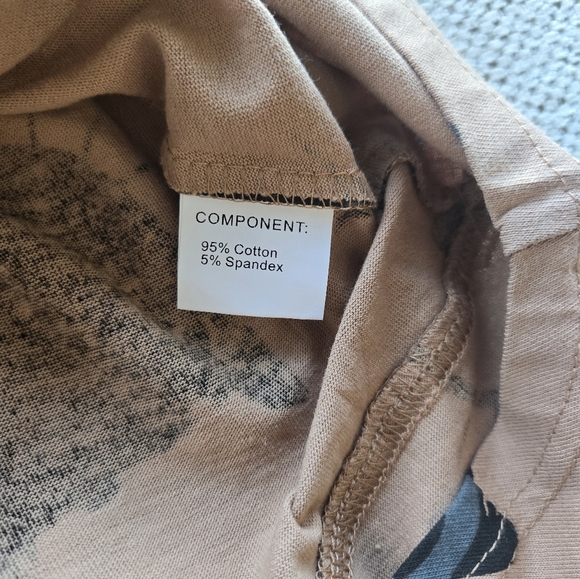 EllaZhu Brown Cat Short SleeveBaggy Tunic Shirt Womens Size One Size - Picture 11 of 12